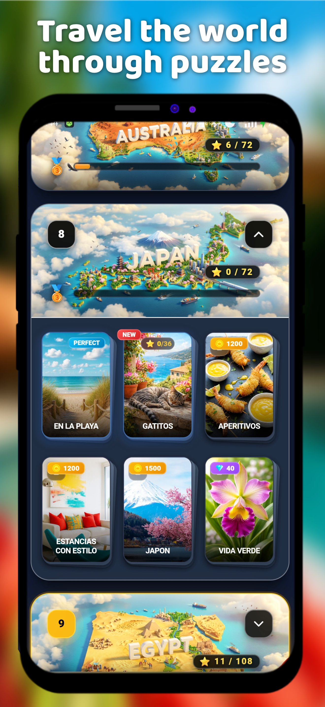 Puzzle Atlas stars screenshot detail